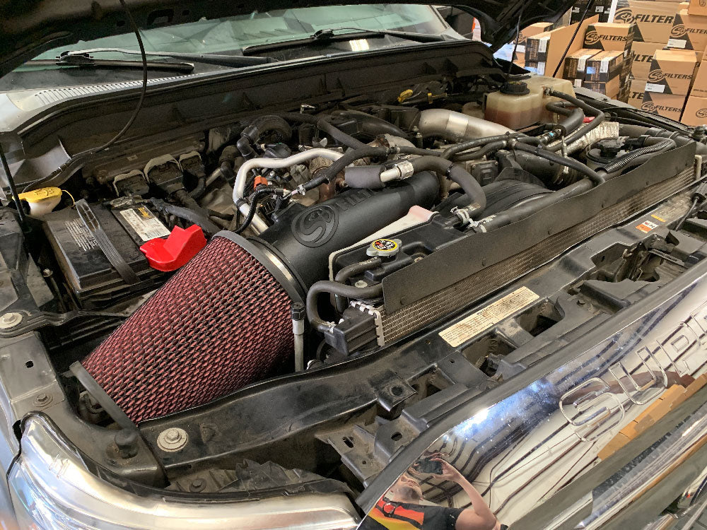S&B FILTERS REVITALIZE YOUR DRIVE WITH FORD POWERSTROKE 6.7L COTTON/DRY FILTER OPEN AIR INTAKE KIT