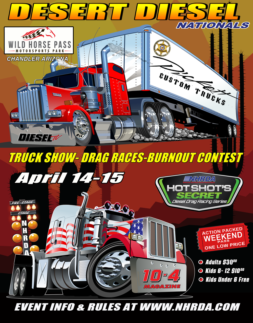 Pickett Custom Trucks & 10-4 Magazine Sponsor Desert Diesel Nationals